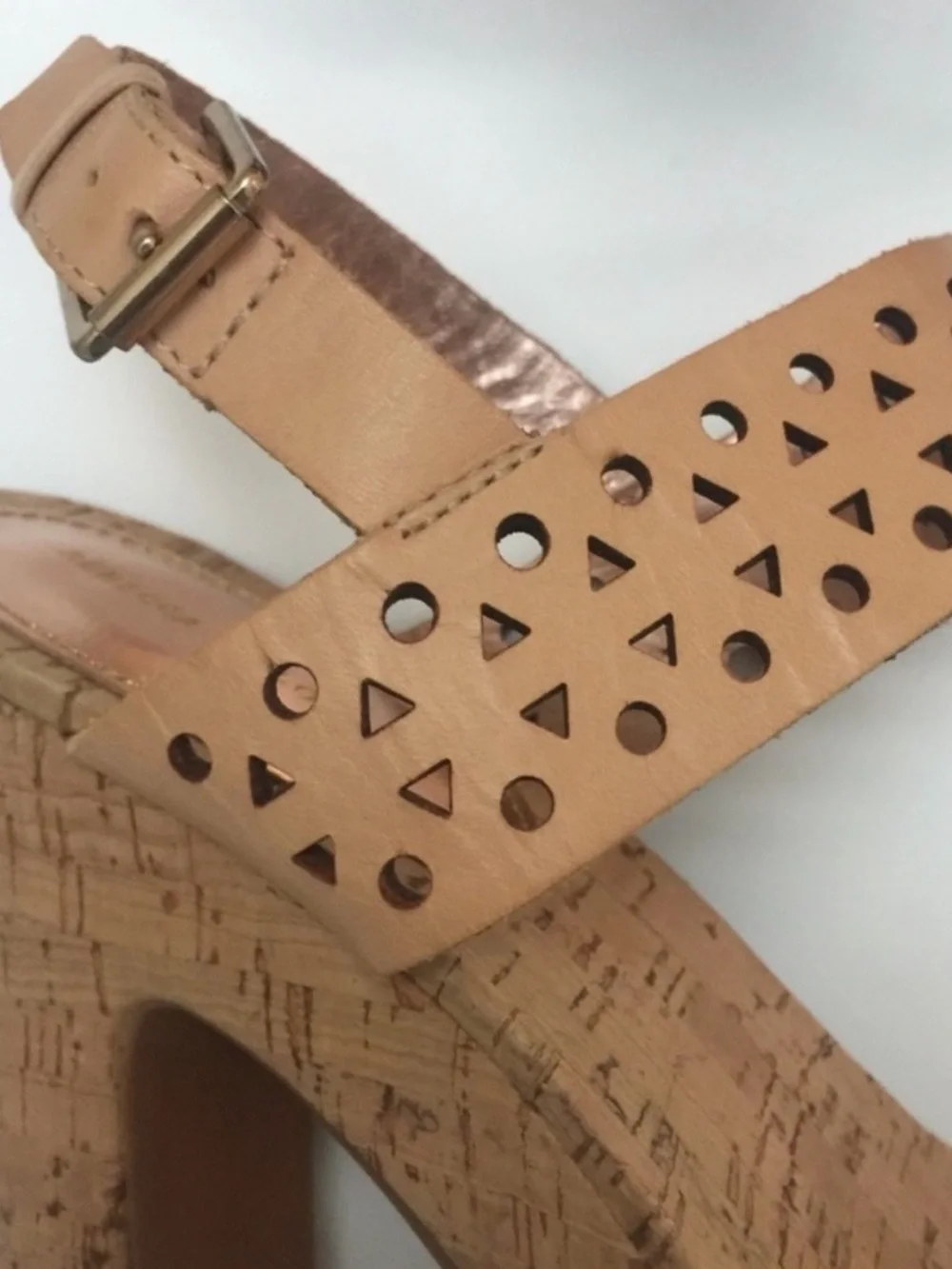 Rebecca Taylor Tan Cork Platform Block Heels